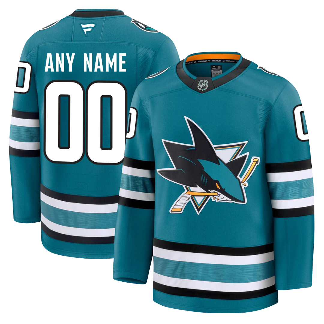 Customizable San Jose Sharks 2024 Fanatics Premium Official NHL HOME Jersey