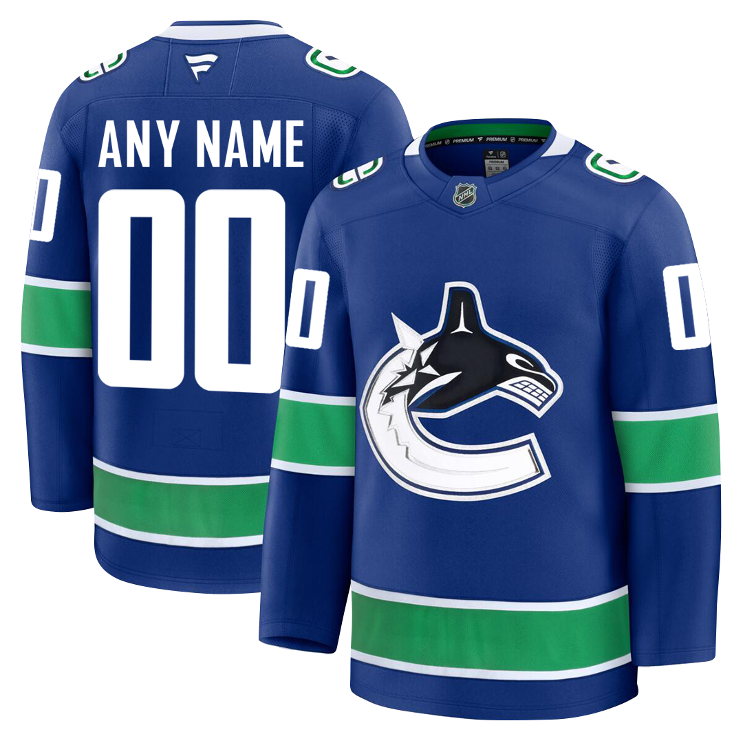 Customizable Vancouver Canucks 2024 Fanatics Premium Official NHL HOME Jersey
