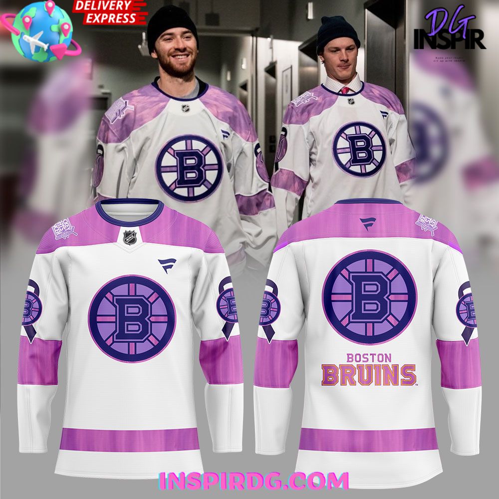 Boston Bruins Hockey Fights Cancer Special Hockey Jersey