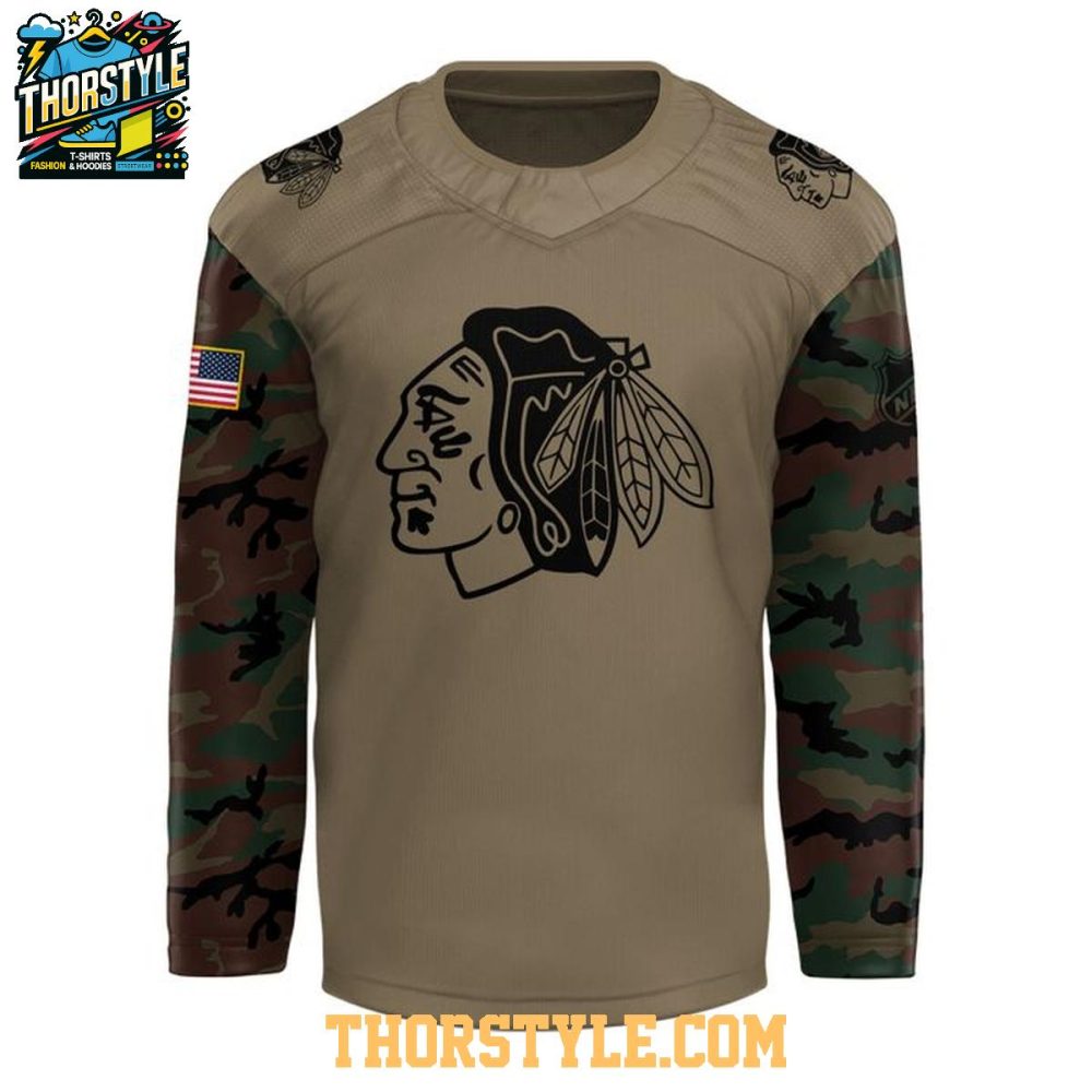Chicago Blackhawks Military Game Night 2025 Hockey Jersey