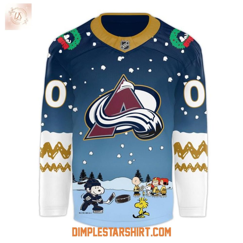 Colorado Avalanche Peanuts Christmas 2025 Jersey