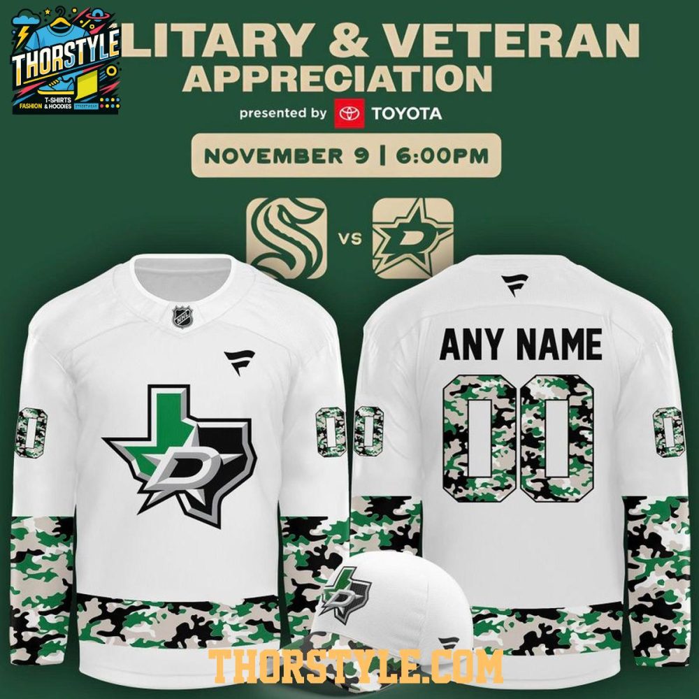 Dallas Stars Military Appreciation Night 2026 Personalized Hockey Jersey
