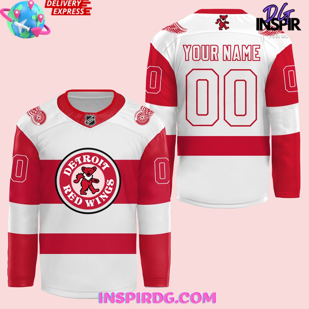 Detroit Red Wings Grateful Dead Night 2024 Hockey Jersey