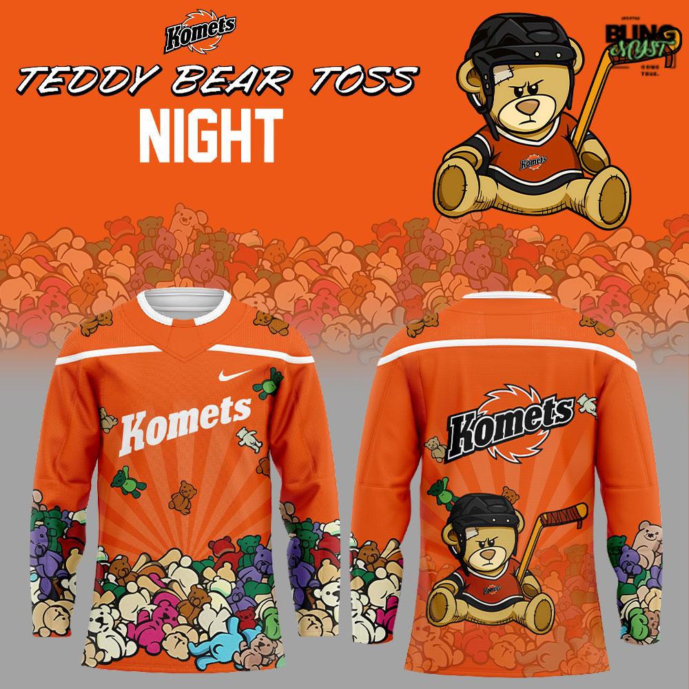 Fort Wayne Komets Teddy Bear Toss Night Edition Hockey Jersey