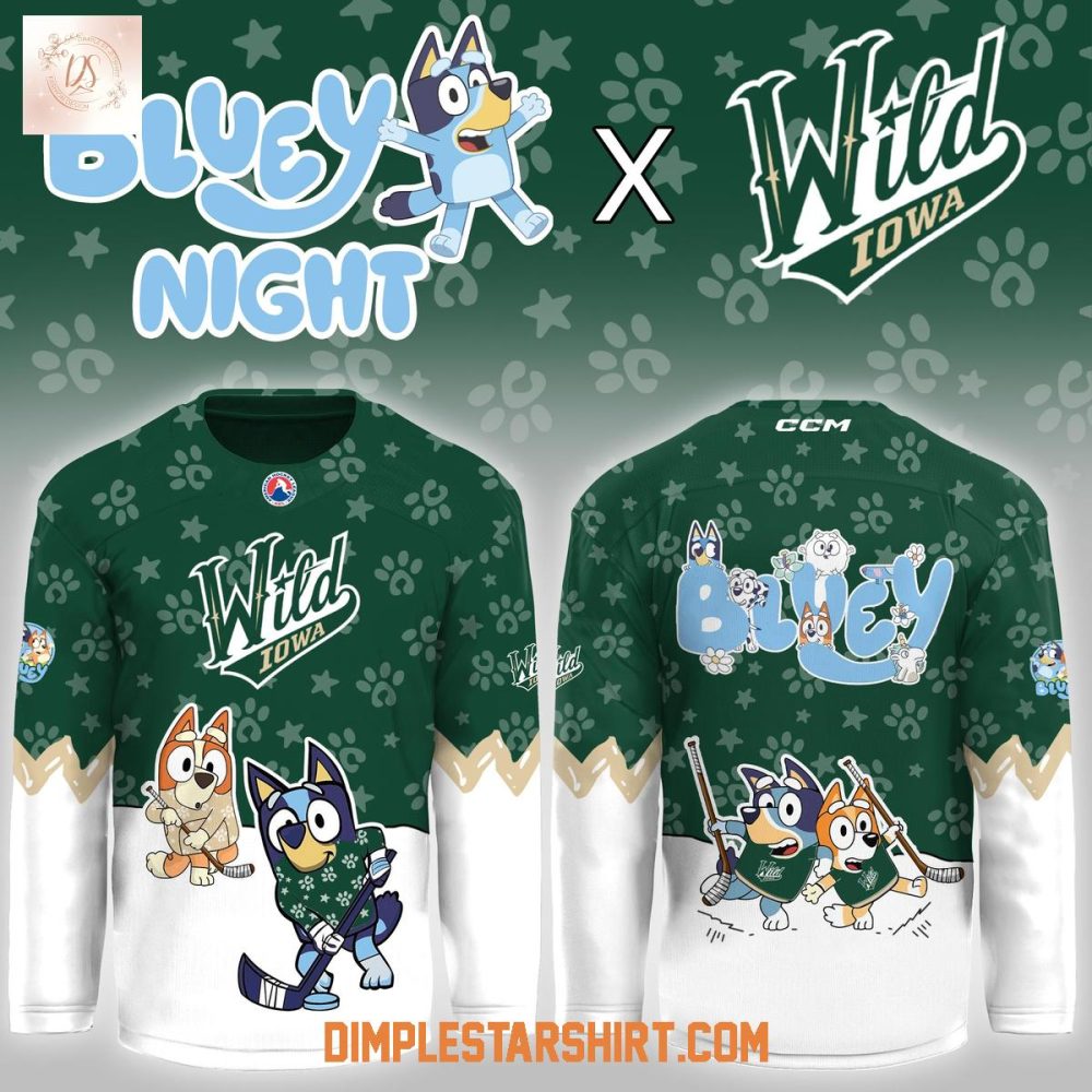 Iowa Wild Bluey Night Hockey Jersey