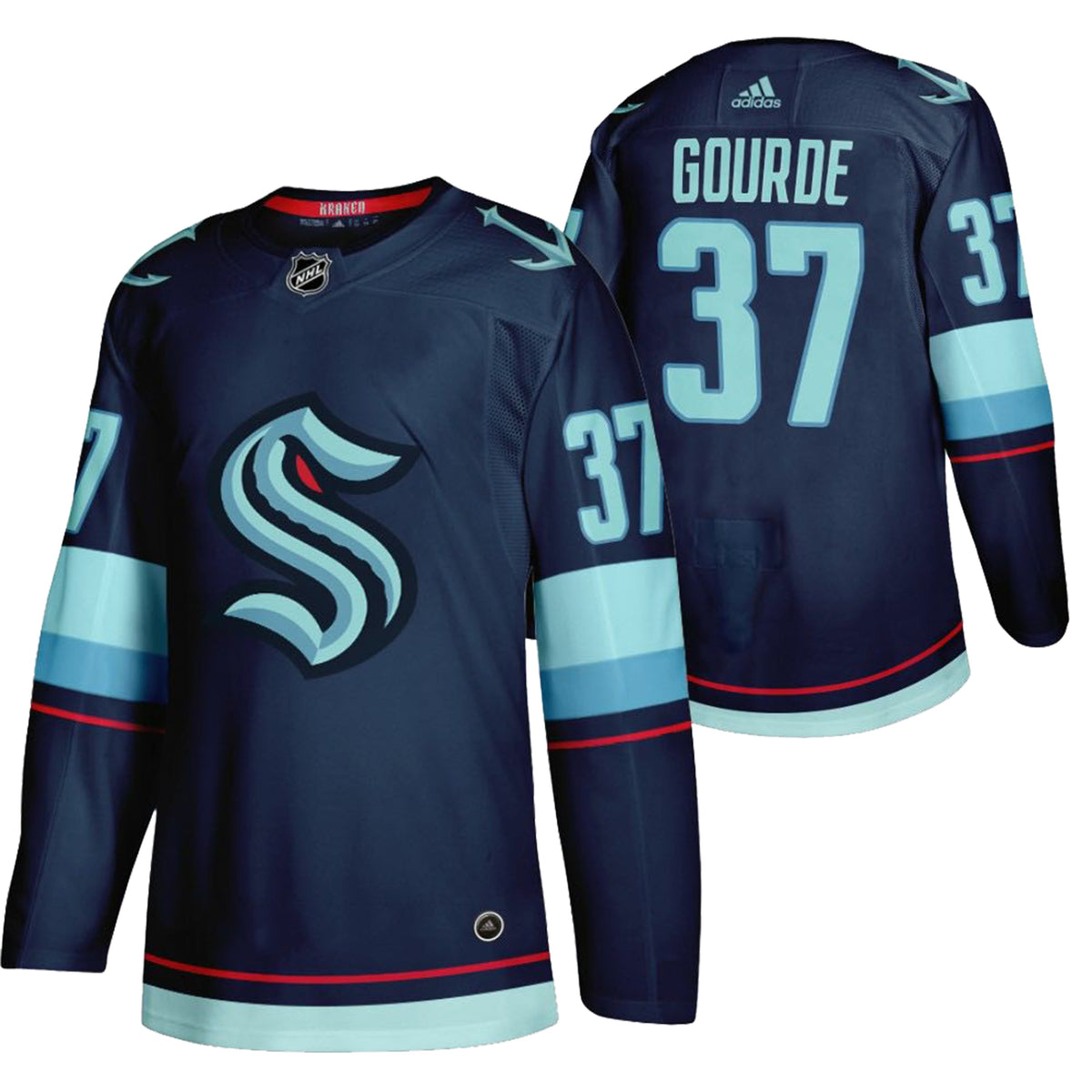 Yanni Gourde Seattle Kraken 37 Jersey