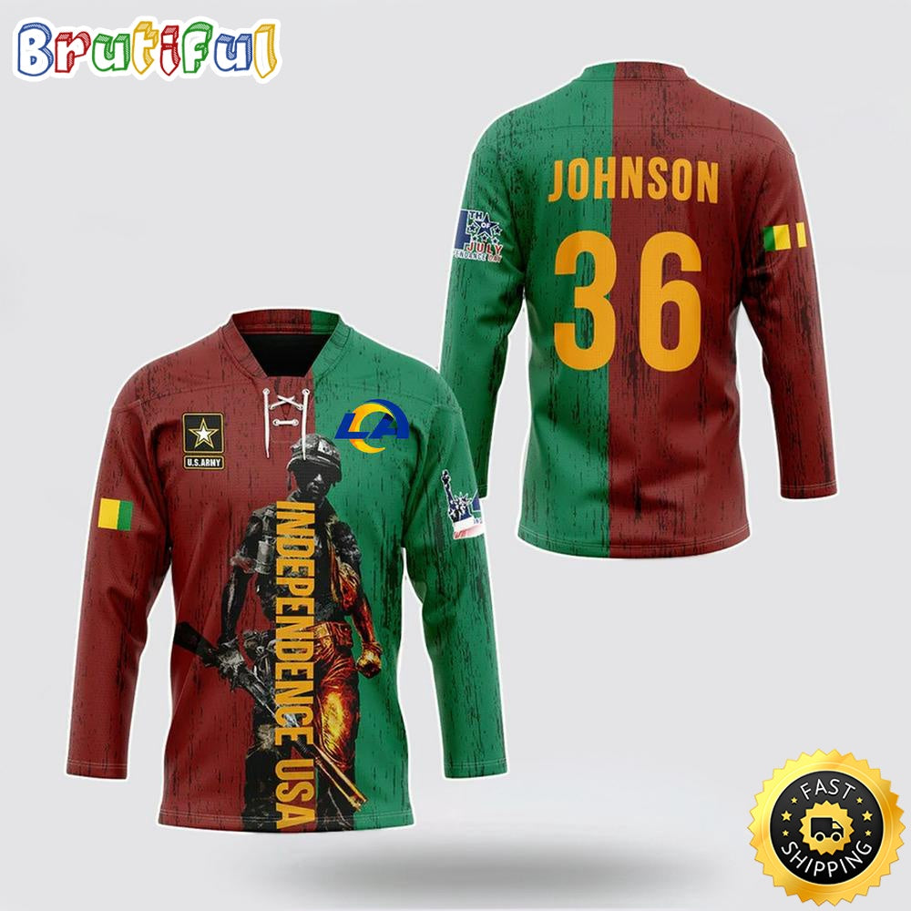 Personalized NFL Los Angeles Rams Hockey Jersey Vietnam Veterans Day Nfl Hockey Jersey For Fans