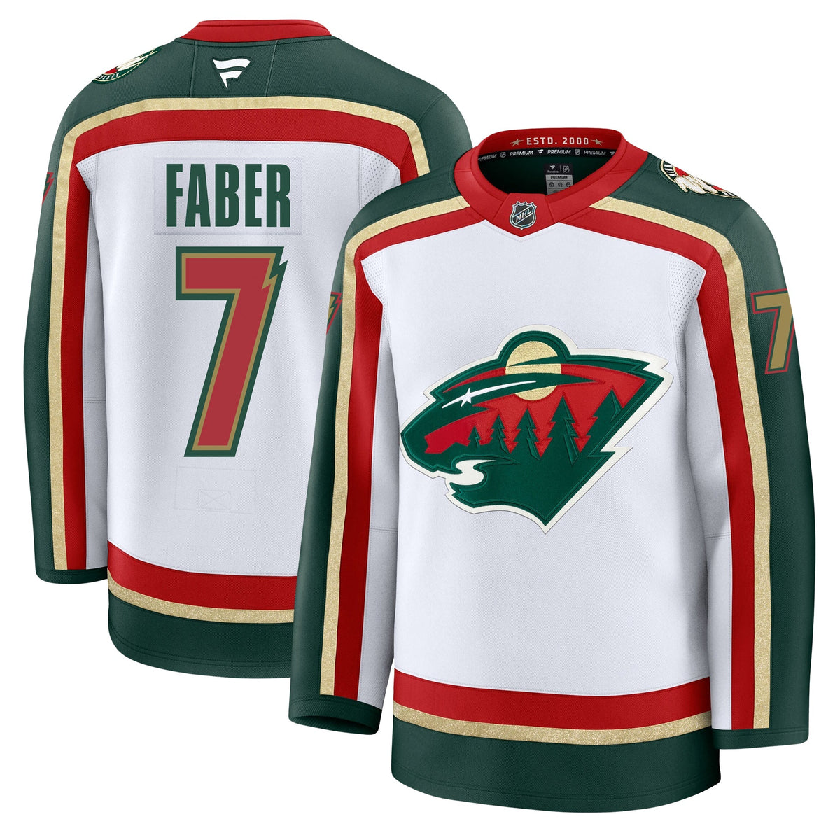 Brock Faber Minnesota Wild Fanatics Alternate Premium Jersey