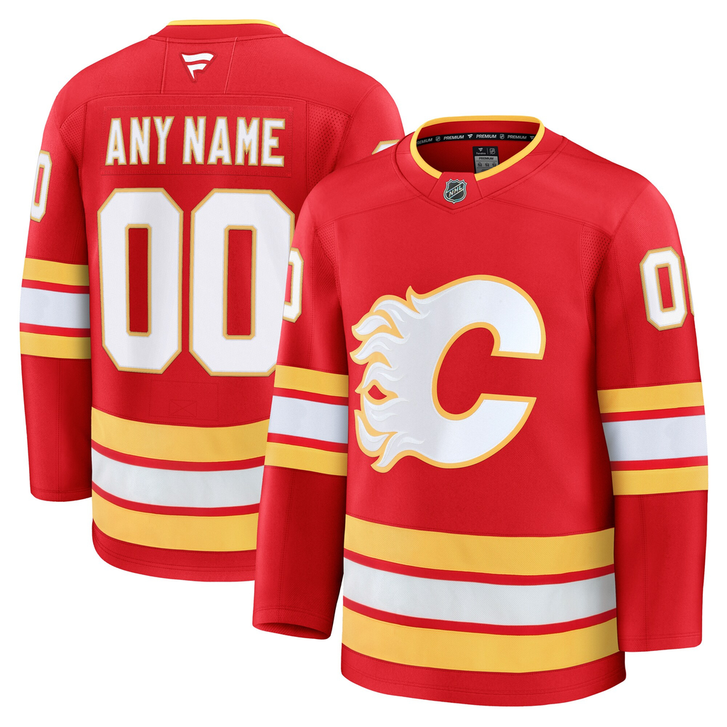 Customizable Calgary Flames 2024 Fanatics Premium Official HOME NHL Jersey
