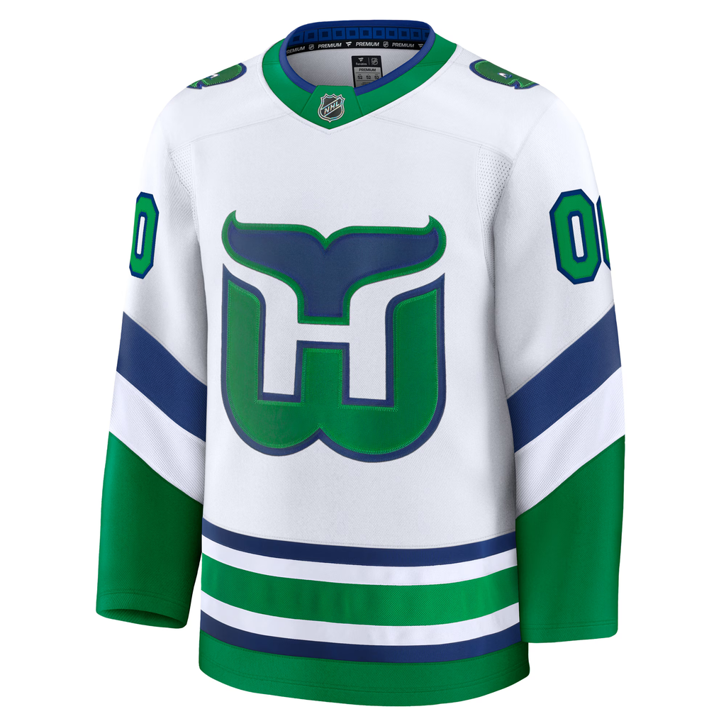 Customizable Carolina Hurricanes 2024 Fanatics Premium White Whalers Jersey