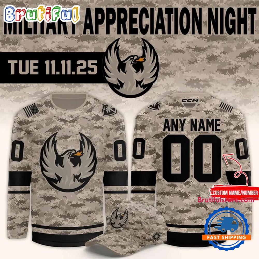 Coachella Valley Firebirds Military Appreciation Night 2025 Hockey Jersey