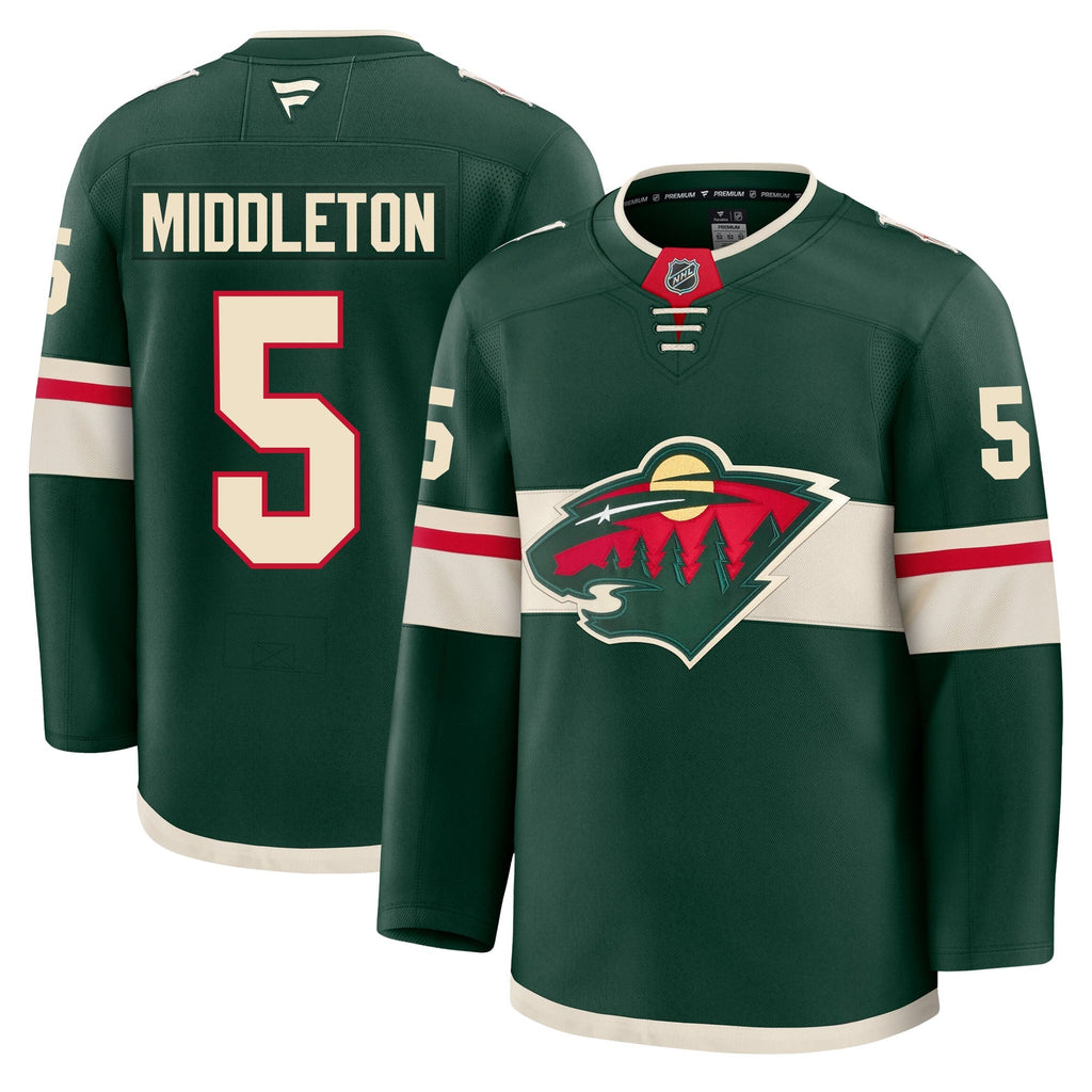 Jake Middleton Minnesota Wild Fanatics Premium Home Jersey