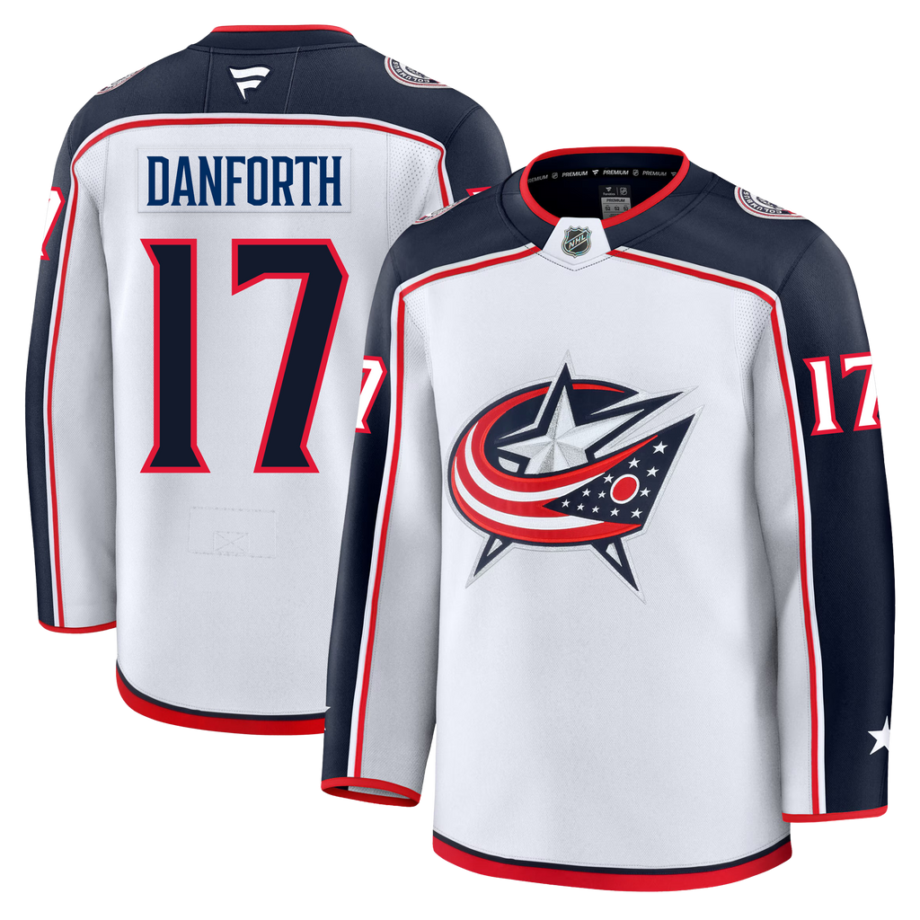 Justin Danforth Columbus Blue Jackets Fanatics Premium Away Jersey