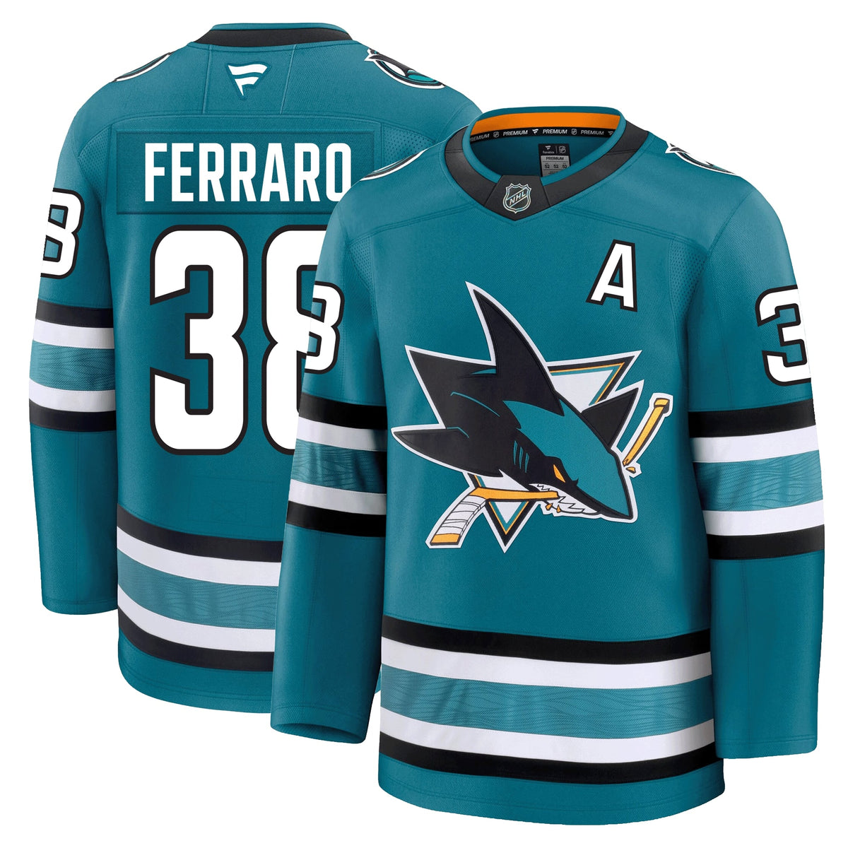 Mario Ferraro San Jose Sharks Fanatics Premium Home Jersey