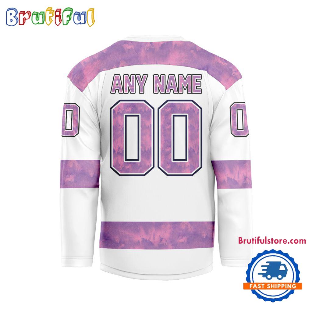 NHL Winnipeg Jets Personalized Hockey Fights Cancer Design Jersey