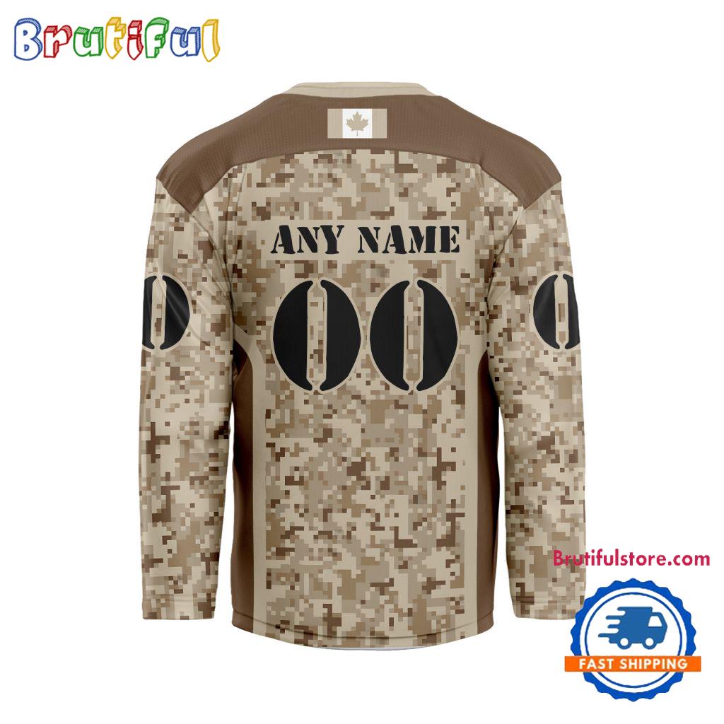NHL Winnipeg Jets Special Veterans Military Desert Camouflage Design Hockey Jersey