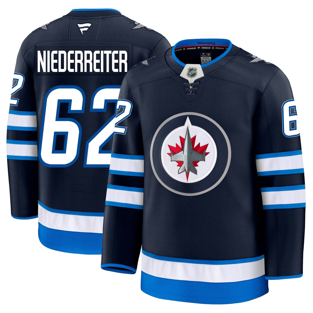 Nino Niederreiter Winnipeg Jets Fanatics Premium Home Jersey