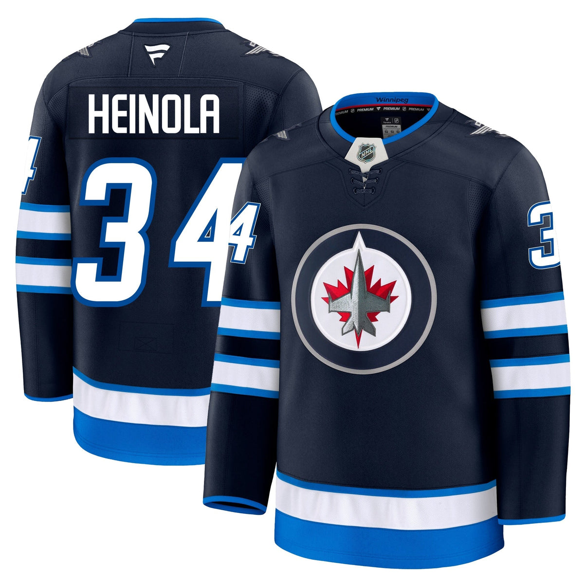 Ville Heinola Winnipeg Jets Fanatics Premium Home Jersey