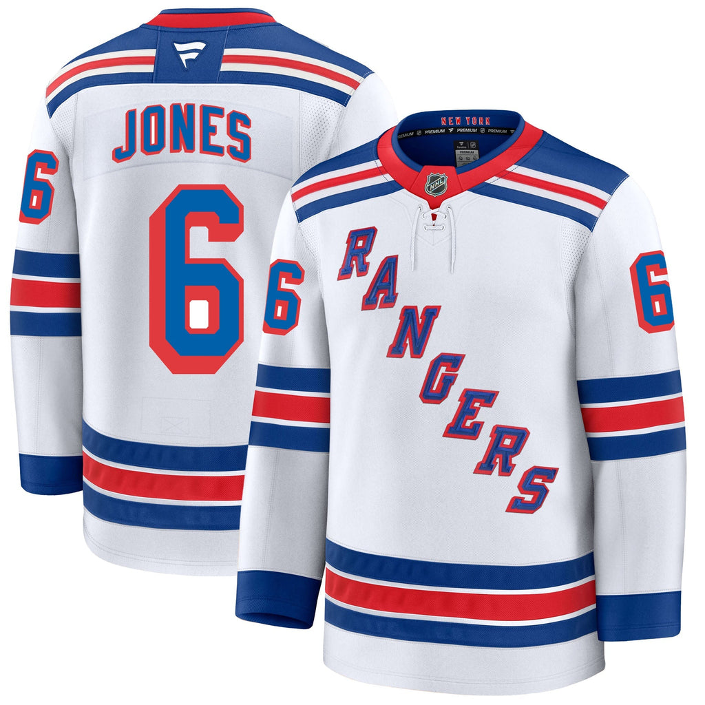 Zac Jones New York Rangers Fanatics Premium Away Jersey